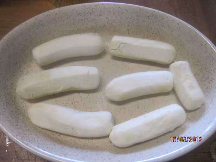 Quenelles nature aux lardons fumes gratines