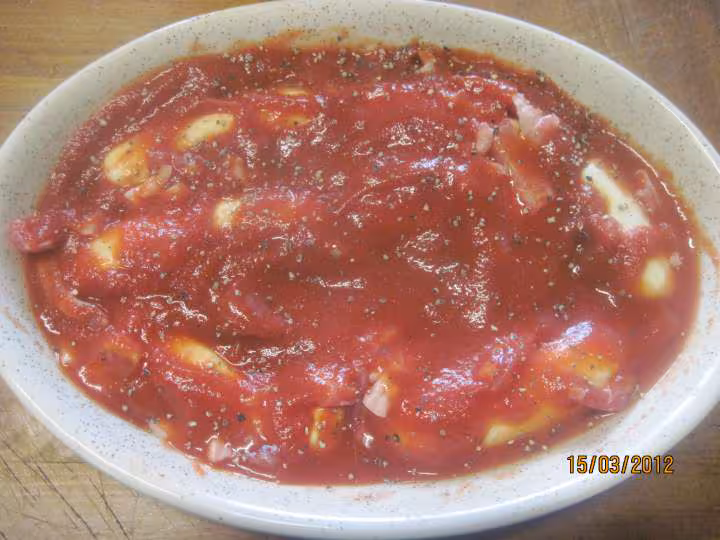 Quenelles nature aux lardons fumes gratines