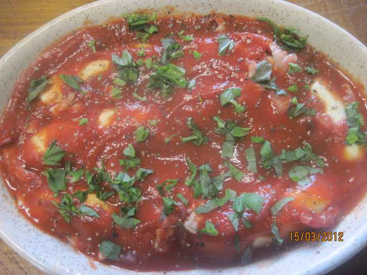 Quenelles nature aux lardons fumes gratines