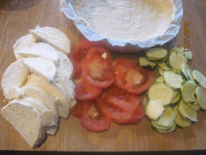 Quiche au fromage de vache et legumes