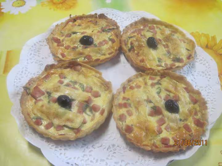 Quiche au poivron jambon au basilic