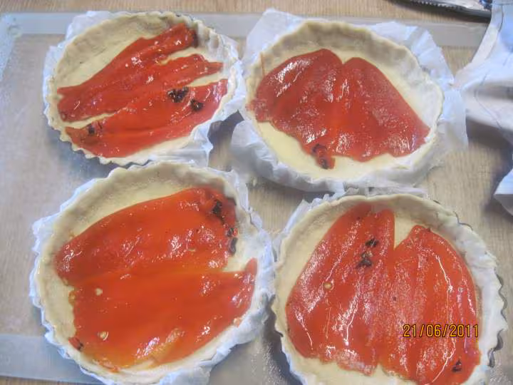 Quiche au poivron jambon au basilic