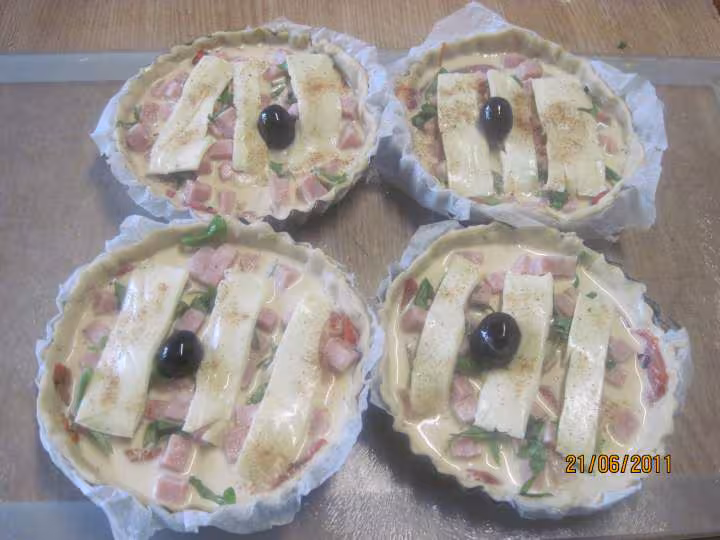 Quiche au poivron jambon au basilic
