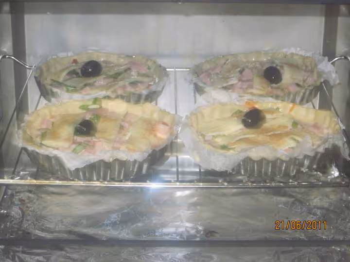 Quiche au poivron jambon au basilic