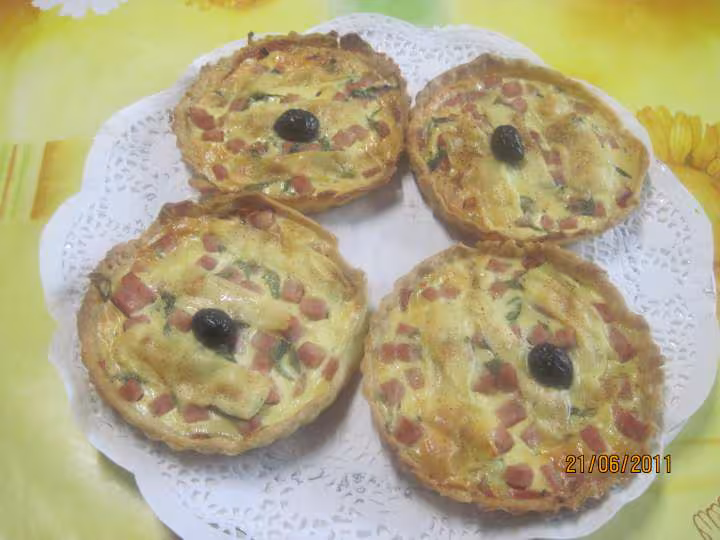 Quiche au poivron jambon au basilic