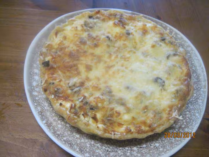 Quiche au saumon courgette et fromage de chevre