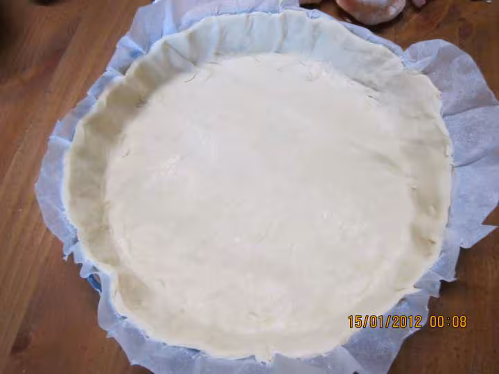Quiche au saumon et crevettes au fromage de brousse