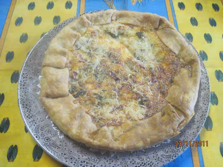 Quiche aux allumettes de canard a l oseille