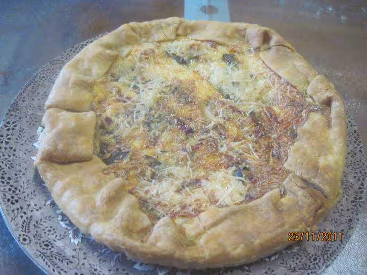 Quiche aux allumettes de canard a l oseille