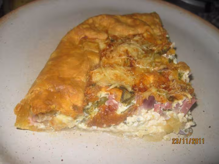 Quiche aux allumettes de canard a l oseille