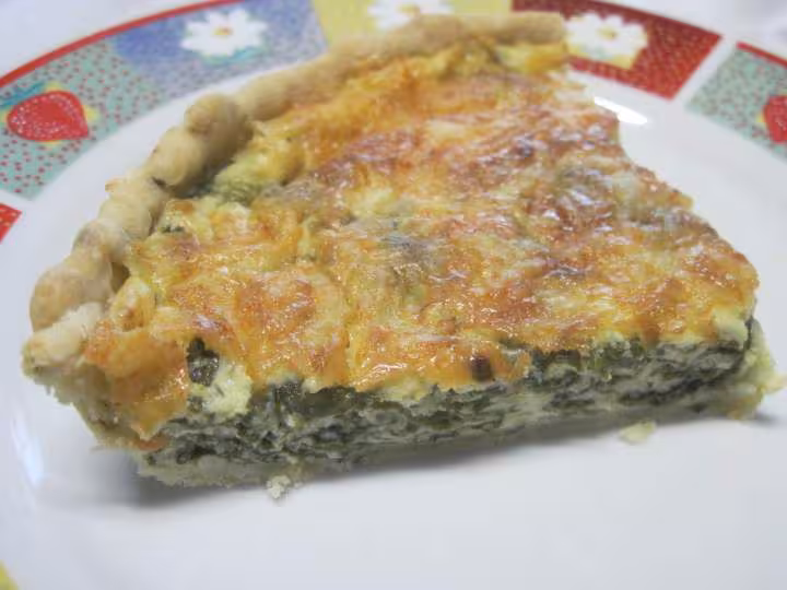 Quiche aux jeunes pousses d epinard