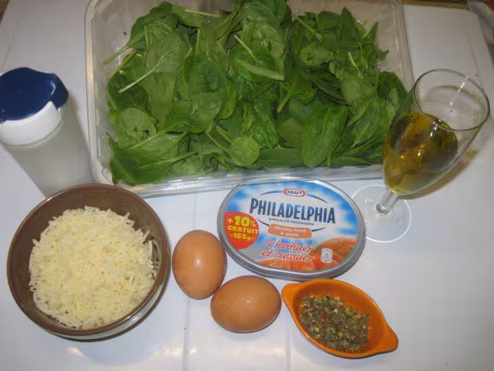 Quiche aux jeunes pousses d epinard