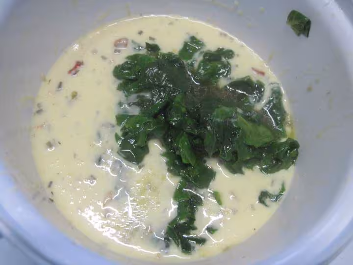 Quiche aux jeunes pousses d epinard