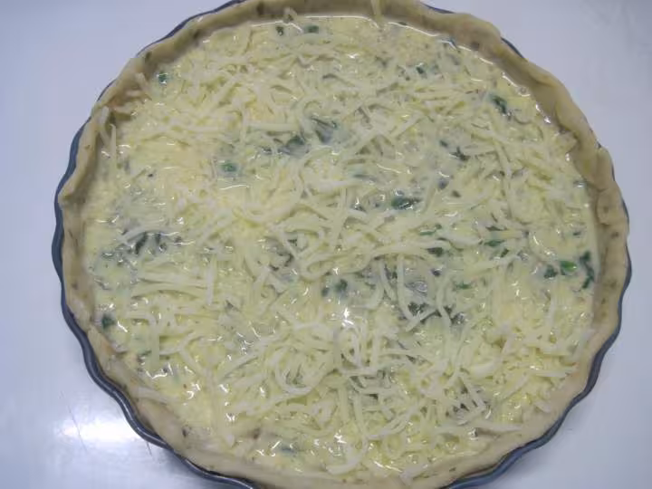 Quiche aux jeunes pousses d epinard