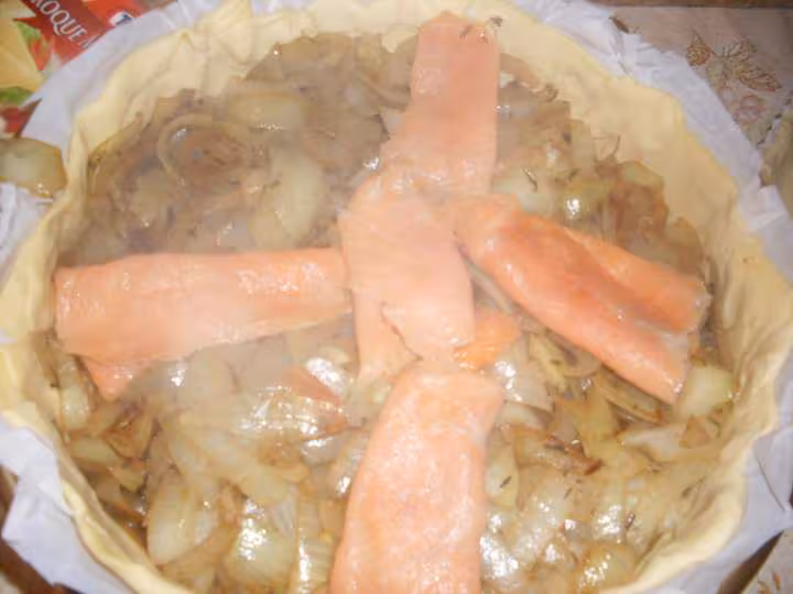 Quiche aux oignons amp saumon photo