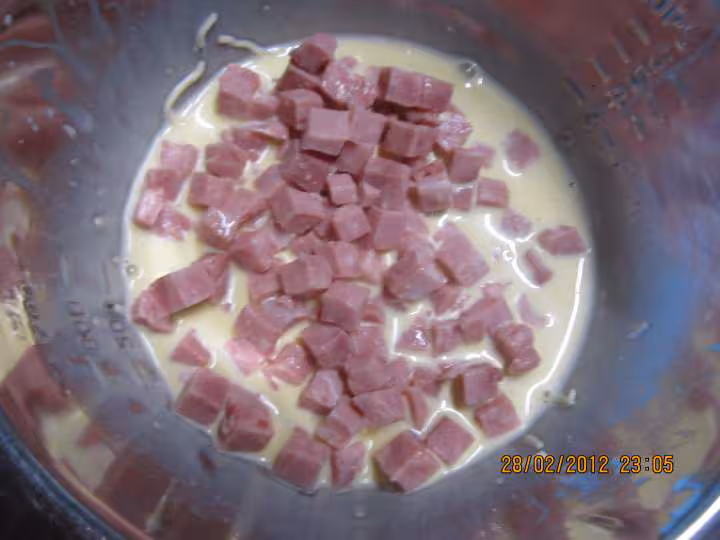 Quiche aux poireaux et jambon basilic