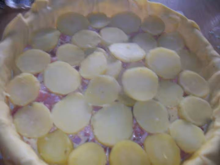 Quiche aux pommes de terre amp lardons