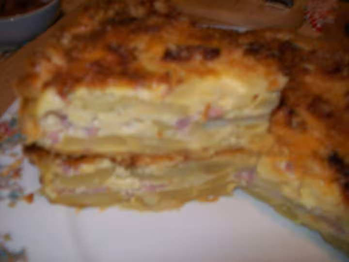 Quiche aux pommes de terre amp lardons