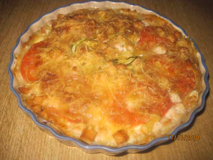 Quiche de fromage de vache et legumes