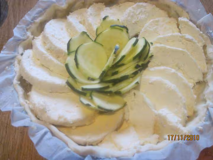 Quiche de fromage de vache et legumes