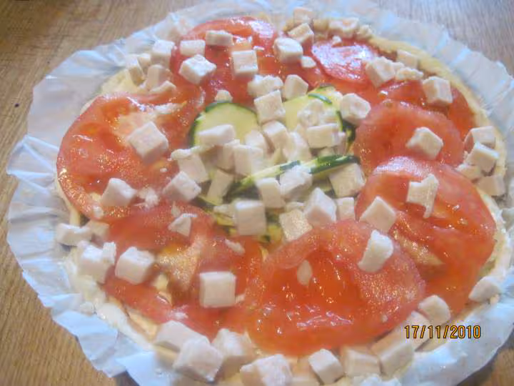 Quiche de fromage de vache et legumes