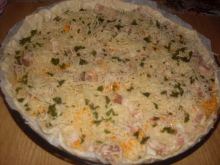 Quiche de p de terre lardons creme fraiche