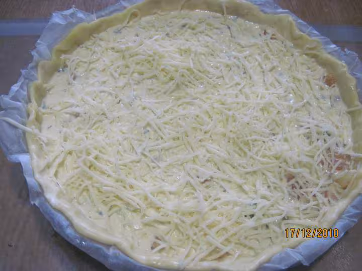 Quiche de pousses d epinards et saumon rose