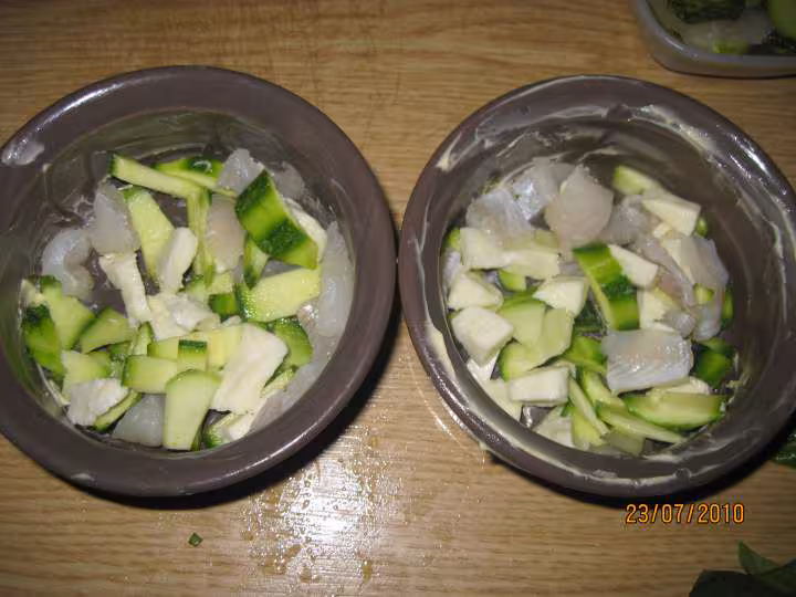 Ramequins aux reste poisson et courgette