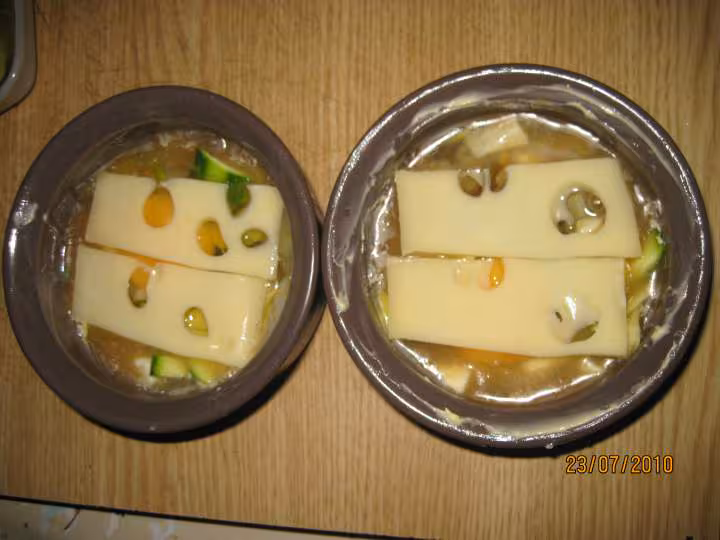 Ramequins aux restes poisson et courgette