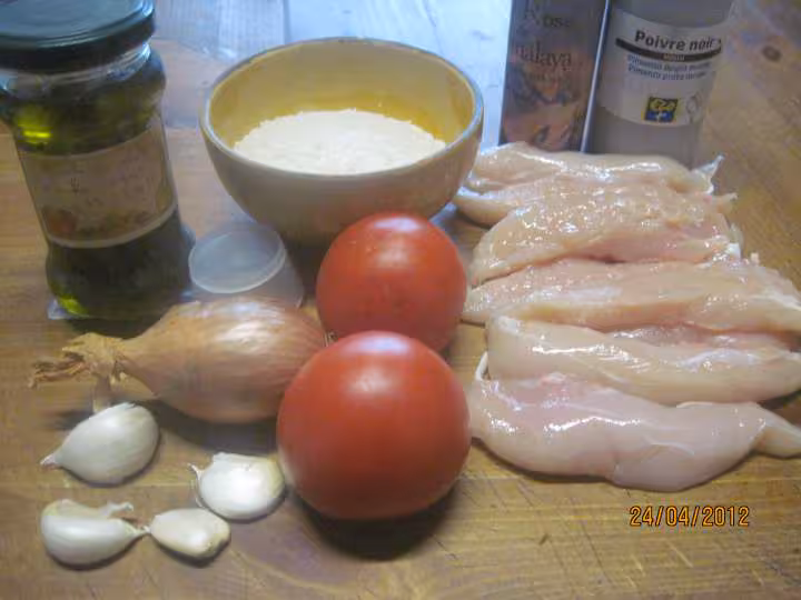 Riz a l oseille aux aiguillettes de poulet