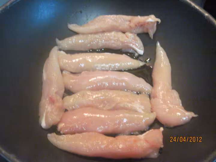 Riz a l oseille aux aiguillettes de poulet