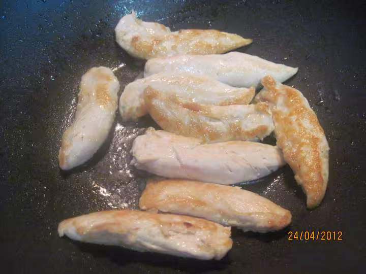 Riz a l oseille aux aiguillettes de poulet