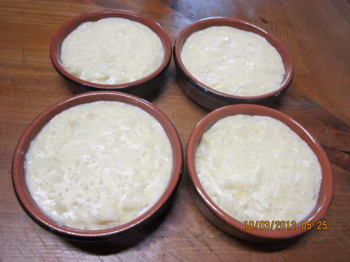 Riz au lait a la pomme et caramel