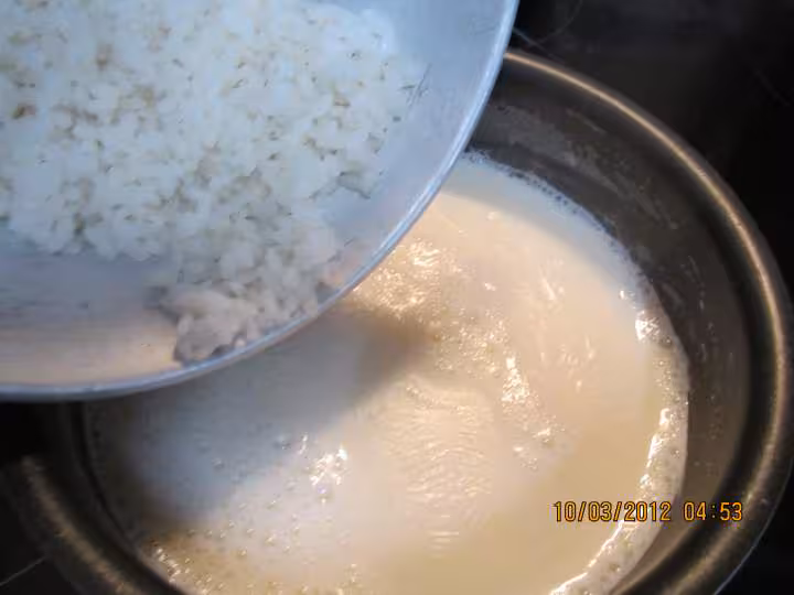 Riz au lait a la pomme et caramel