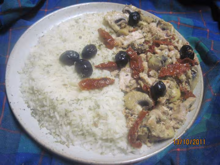Riz au thon champignons et tomates sechees