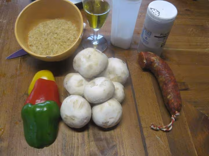 Riz aux legumes et chorizo