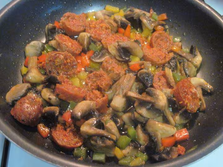 Riz aux legumes et chorizo