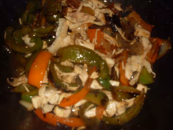 Riz aux poivrons amp poulet