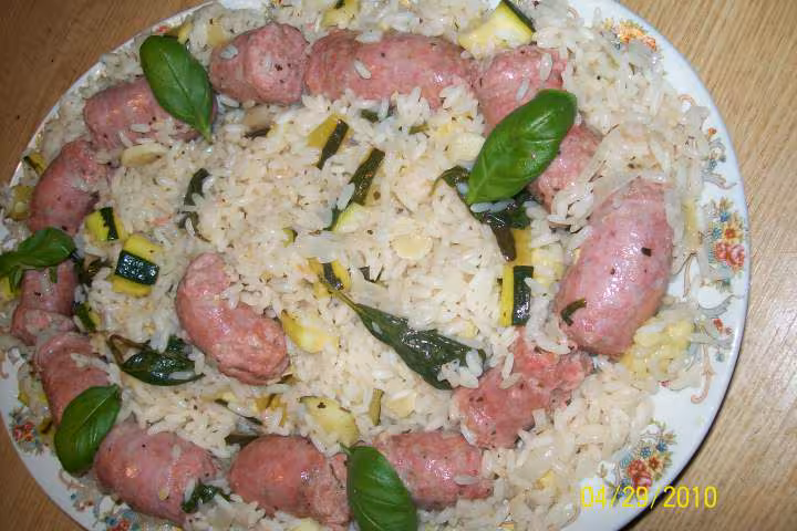 Riz aux saucisses toulouse basilic