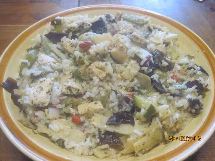 Riz thai aux legumes et poulet