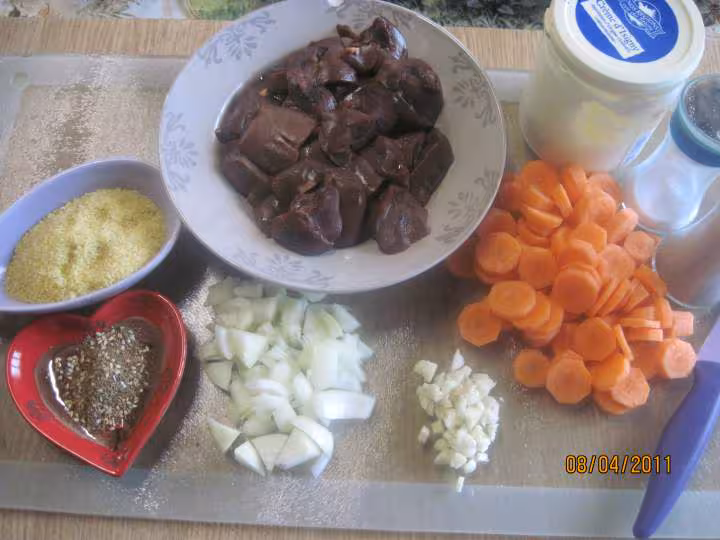 Rognon de porc aux carottes et boulgour