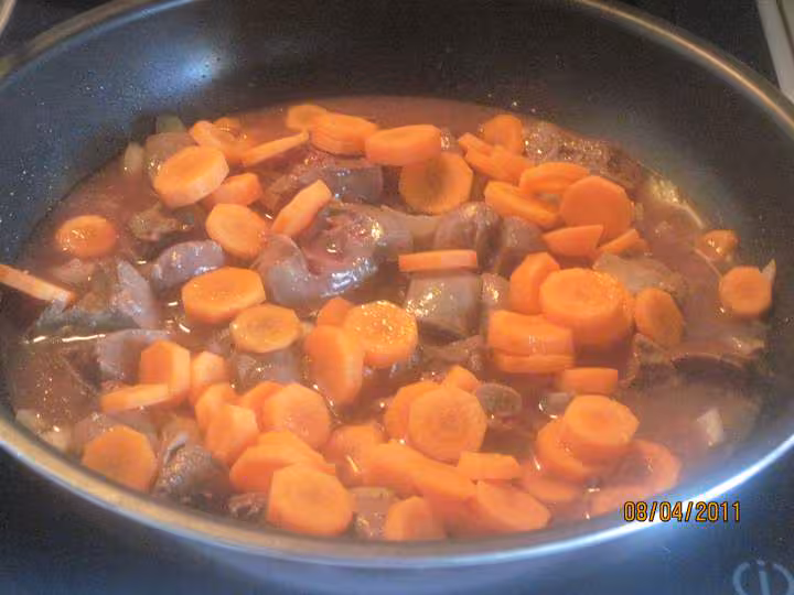 Rognon de porc aux carottes et boulgour