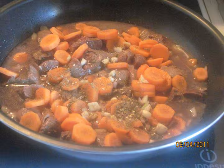 Rognon de porc aux carottes et boulgour