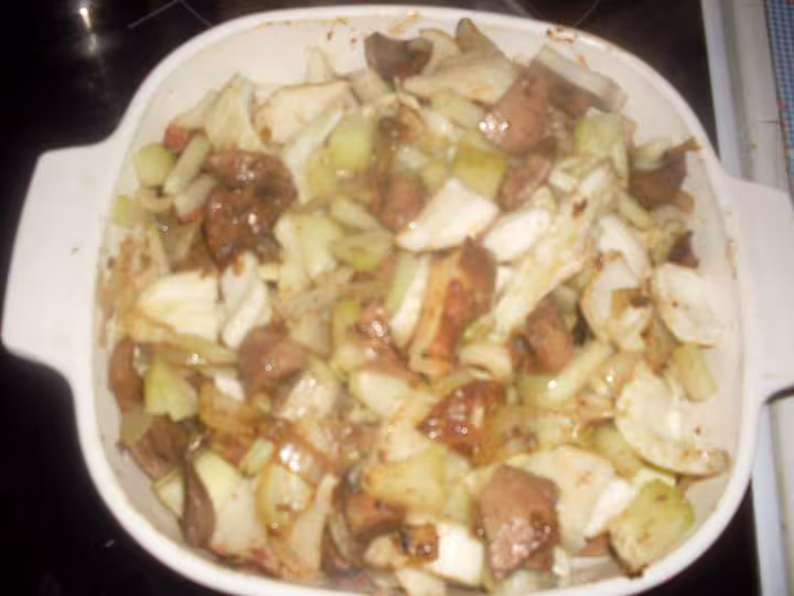 Rognons chouchou fenouil topinambour en sauce