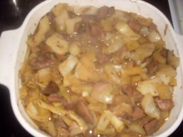 Rognons chouchou fenouil topinambour en sauce