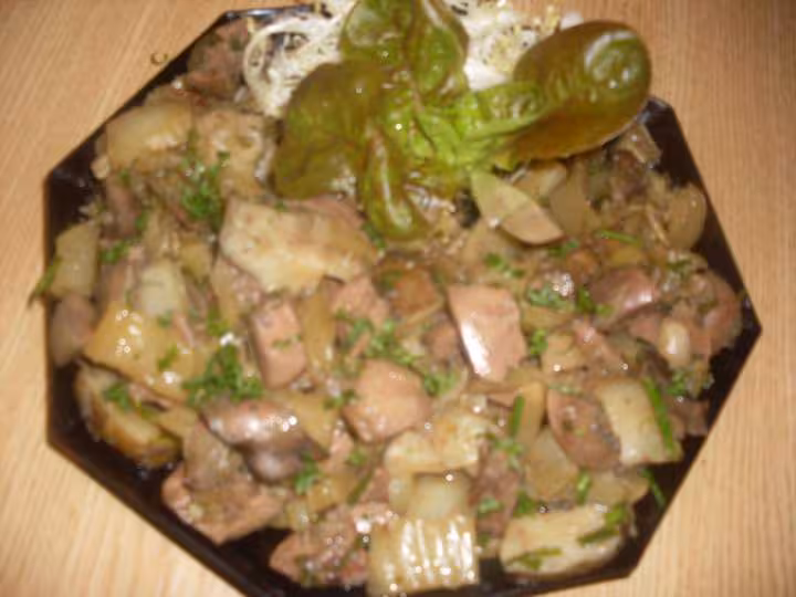 Rognons chouchou fenouil topinambour en sauce