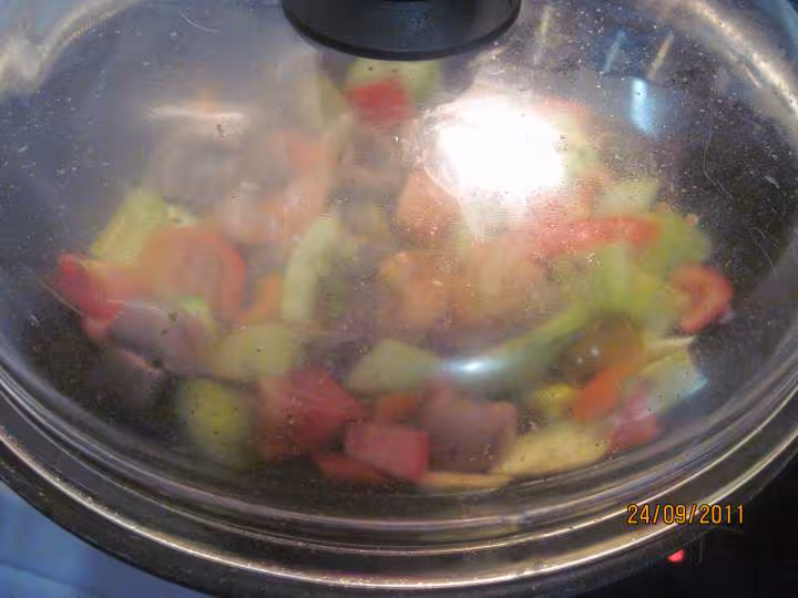 Rognons de porc aux legumes
