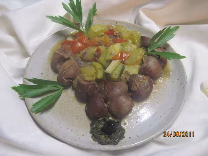 Rognons de porc aux legumes