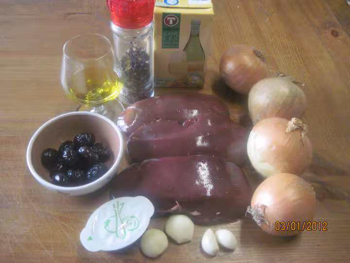 Rognons de porc aux oignons