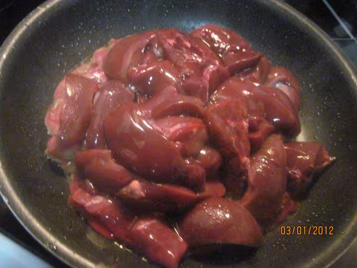 Rognons de porc aux oignons